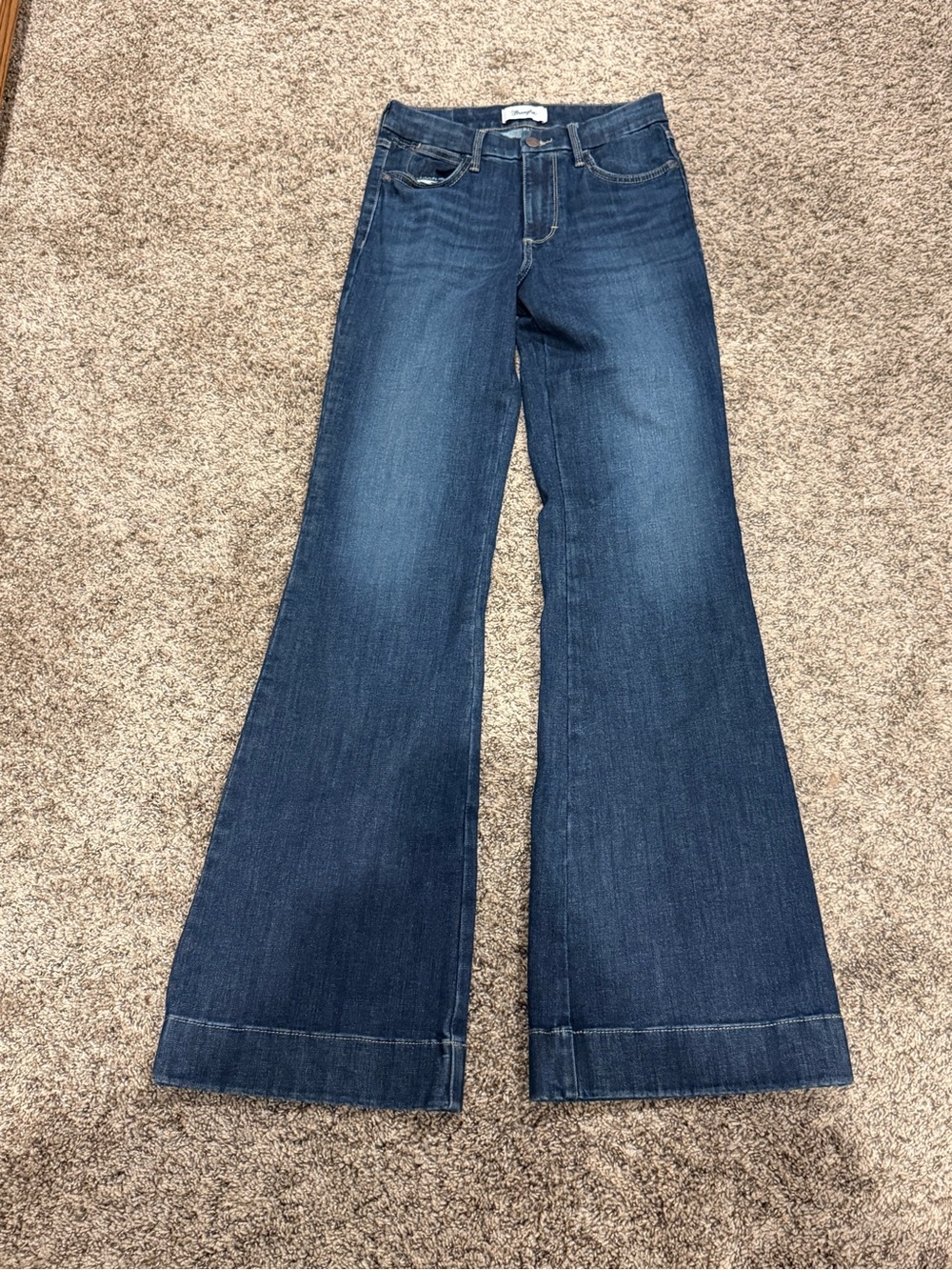 Wrangler Women's Dark Blue Wide Leg Jeans